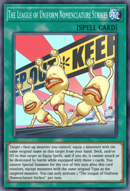 The League of Uniform Nomenclature Strikes