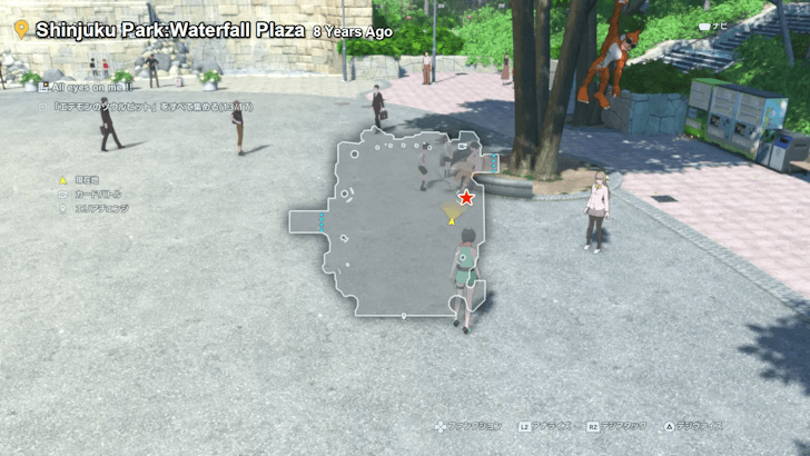 Etemon in Shinjuku Park Waterfall Plaza 8 Years Ago