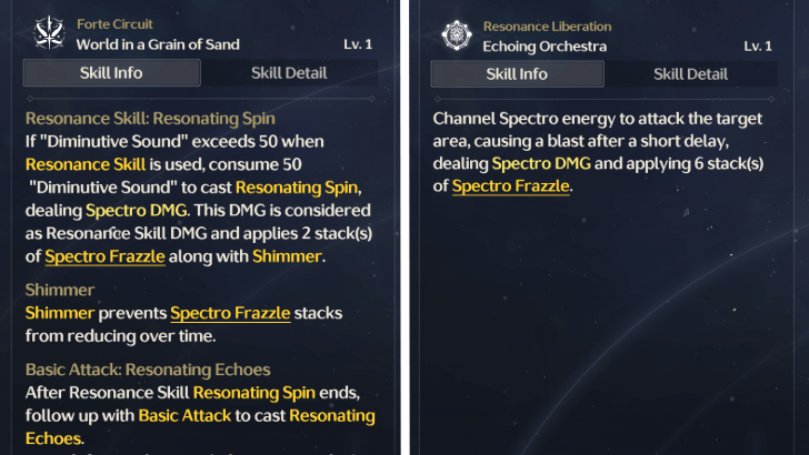 Spectro Frazzle in Skills