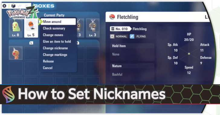 Pokemon Legends Z-A - How to Set Nicknames