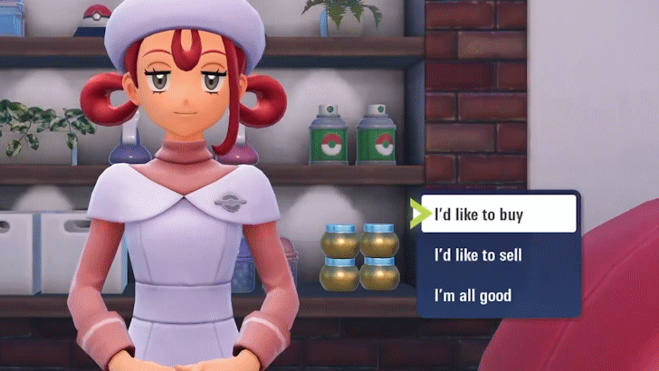 Buy and Sell Items in Pokemon Centers