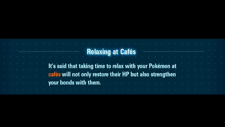 Cafes Increase Bond With Your Pokemon
