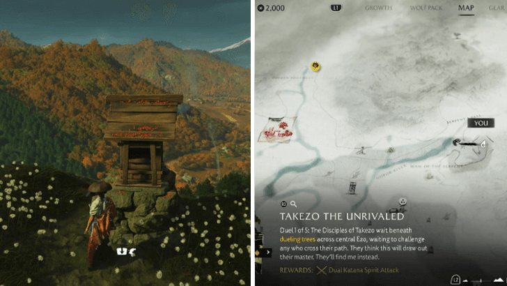 Ghost of Yotei Charm of Amenowakahiko Map Location