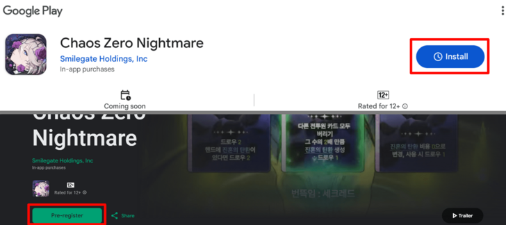 Chaos Zero Nightmare on Playstore