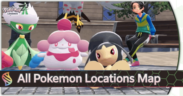 Pokemon Legends Z-A All Pokemon Locations Map