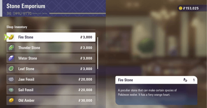 Buy Evolutionary Stones in the Stone Emporium