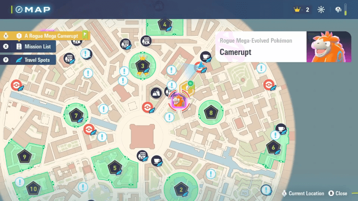 Mega Camerupt Map Location