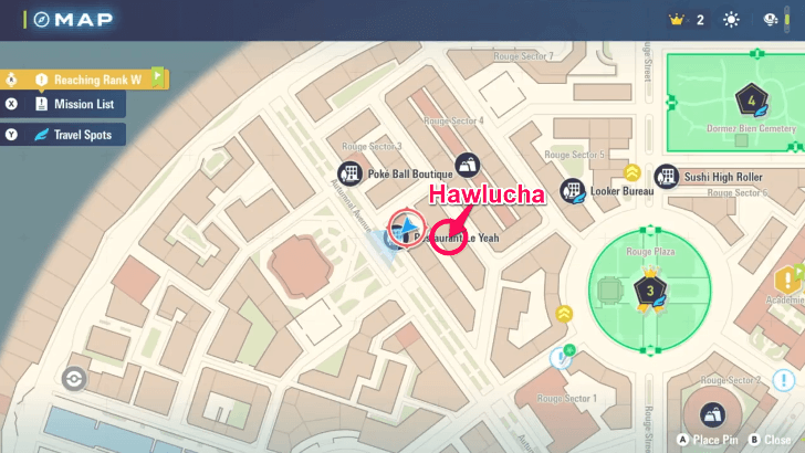 Hawlucha Map Location