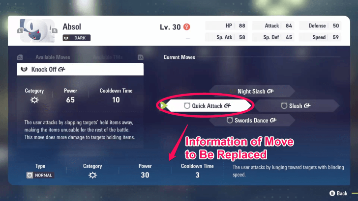 4 Select Move to Be Replaced