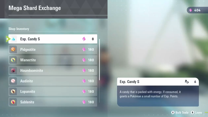 Mega Shard Exchange items