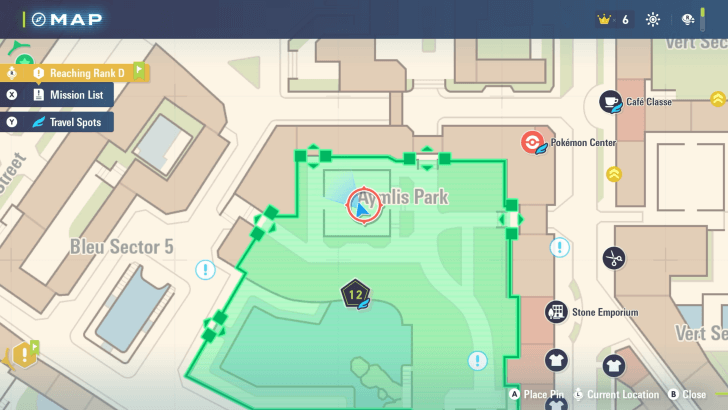 Pokemon Legends Z-A Ice Beam TM Map Location