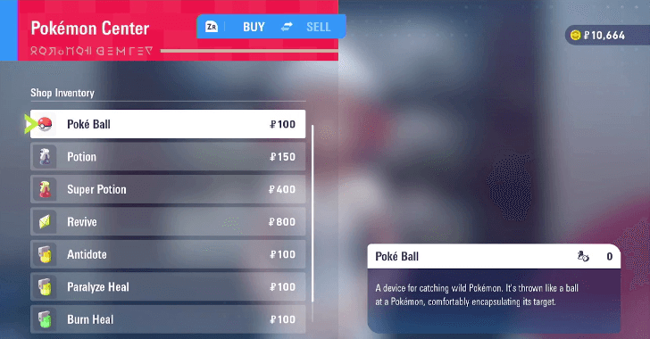 Buy Poke Balls in Pokemon Centers