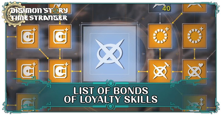 Digimon Story Time Stranger - List of Bonds of Loyalty Skills