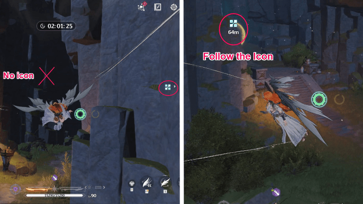 Follow the Data Set Icon