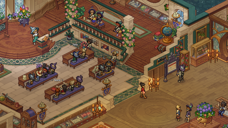 Witchbrook inside of a classroom