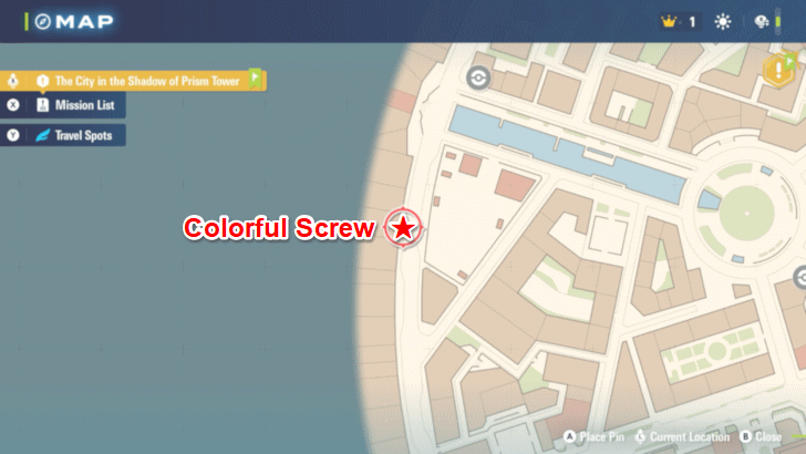 Colorful Screw 31 Map Location