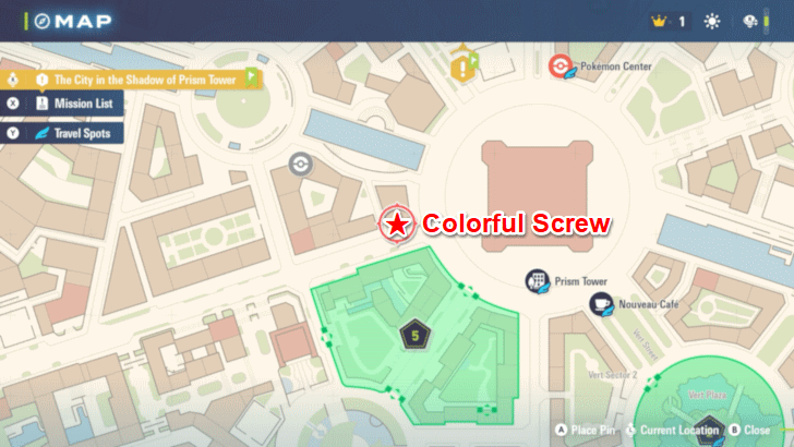 Colorful Screw 32 Map Location