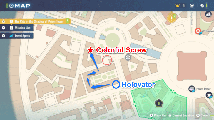 Colorful Screw 36 Map Location