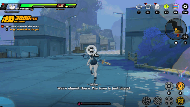 Continue towards The Town