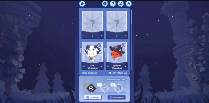 Duet Night Abyss - Leap!! Helix Leap! Geniemon Selector