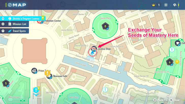 Exchange Seeds of Mastery to Learn a Plus Move