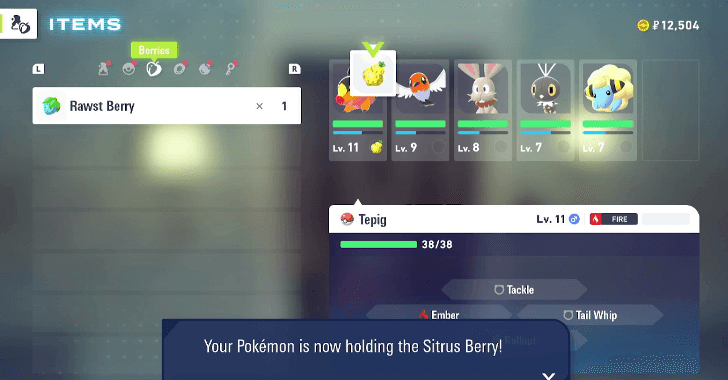 Give a Berry to your Pokemon