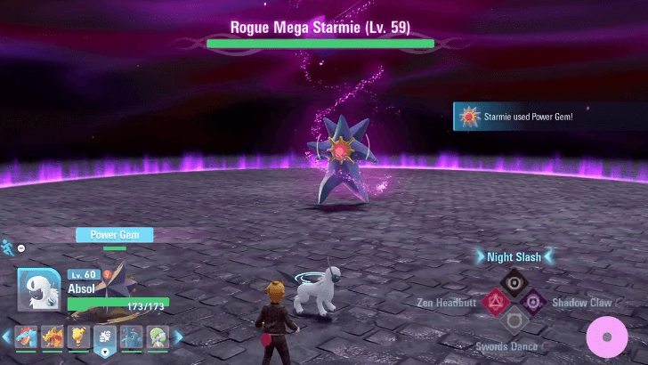 Absol against Rogue Mega Starmie