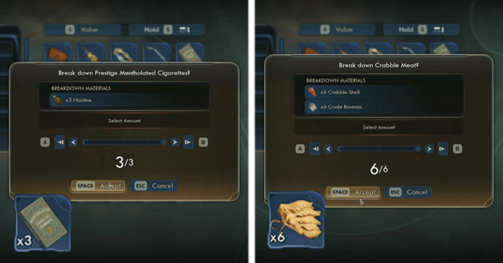 Breakdown Cigarettes and Crabble Meat