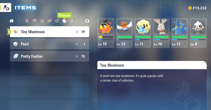 Treasures are Items with a High Sell Price