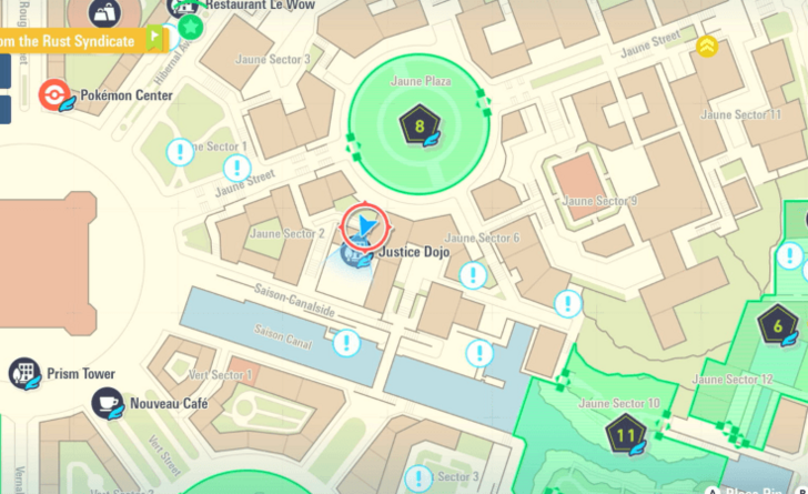 Pokemon ZA - Dojo Map Location