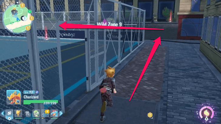 running past the battle court