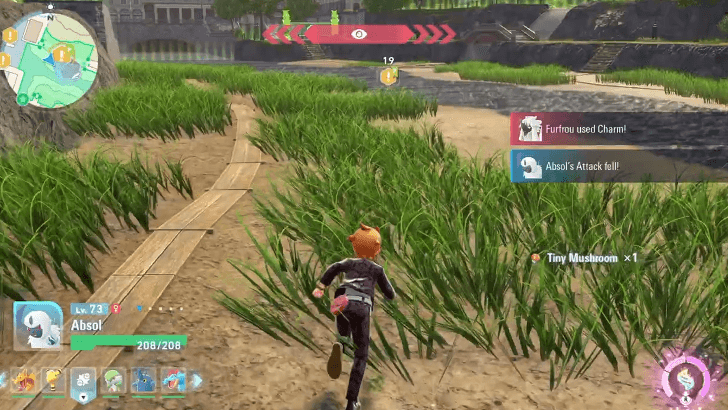 objective marker by the stream