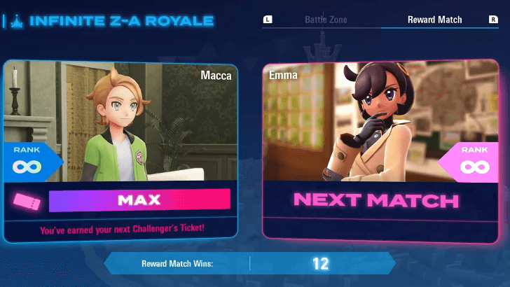 reward match against Emma