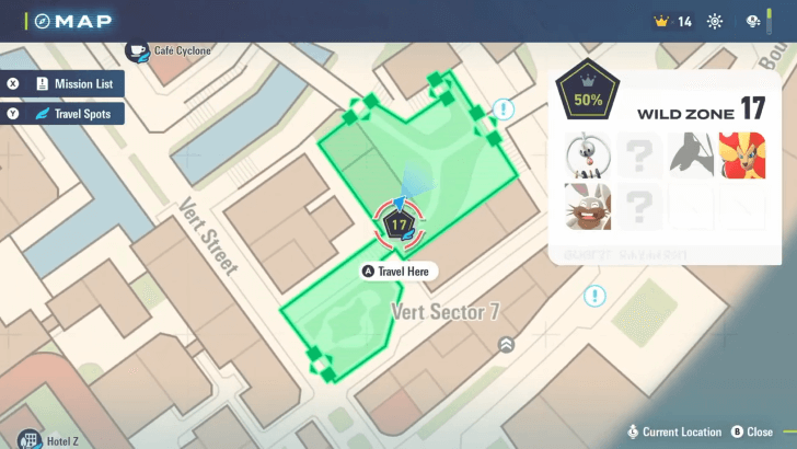 Wild Zone 17 Map Location