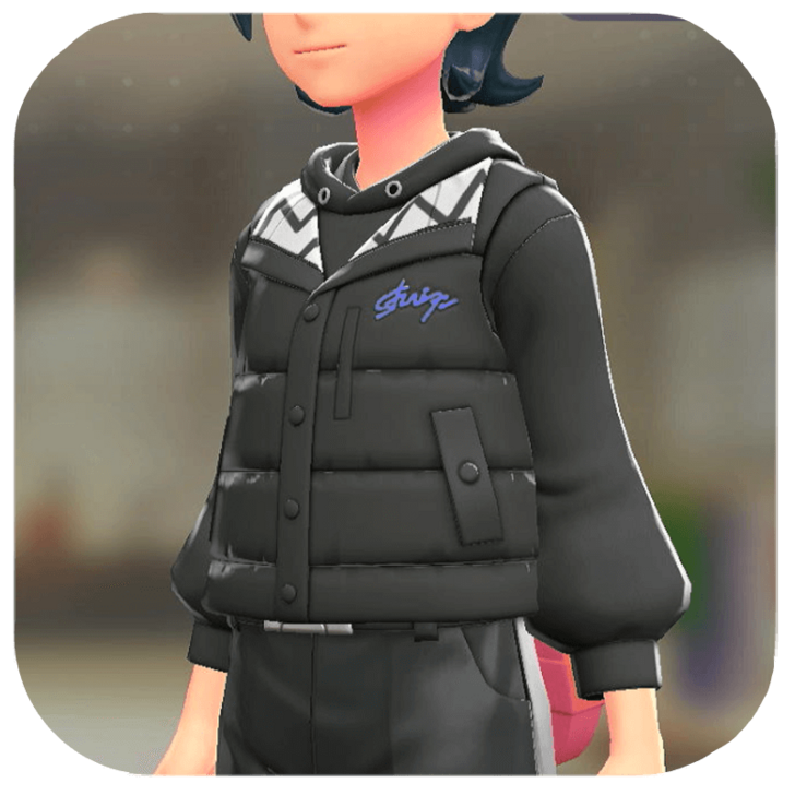 Pokemon Z-A - Puffer Vest and Hoodie Set Vivid Black | Vivid Black M