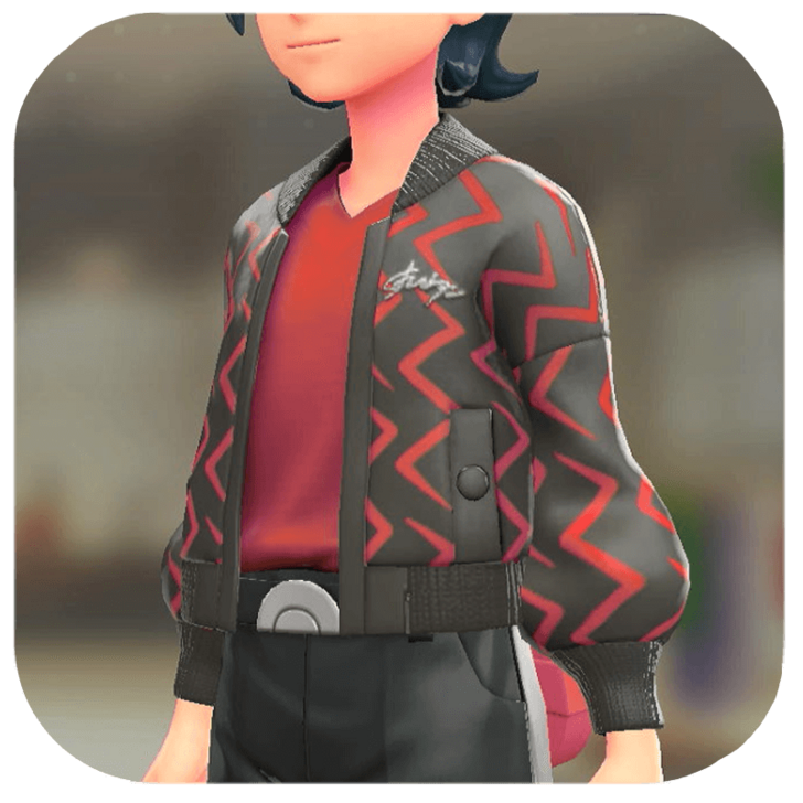 Pokemon Z-A - Blouson and V-Neck Set Zigzag Red | Vivid Red M