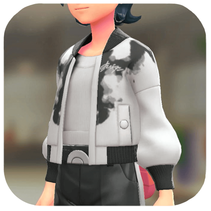 Pokemon Z-A - Blouson and Off-Shoulder Set Black Ink | Vivid White M