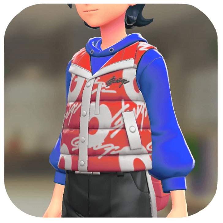 Pokemon Z-A - Puffer Vest and Hoodie Set Red Kiss | Vivid Blue M