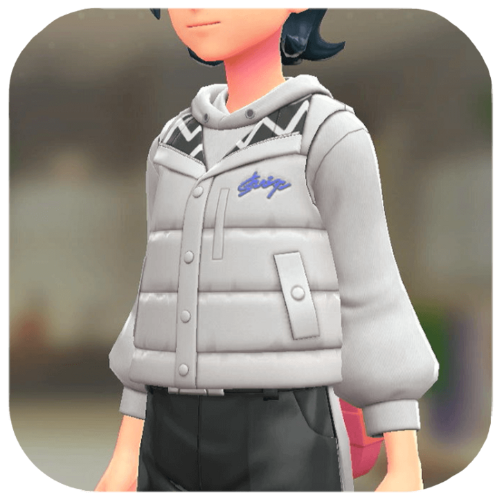 Pokemon Legends Z-A Male Puffer Vest and Hoodie Set Icon
