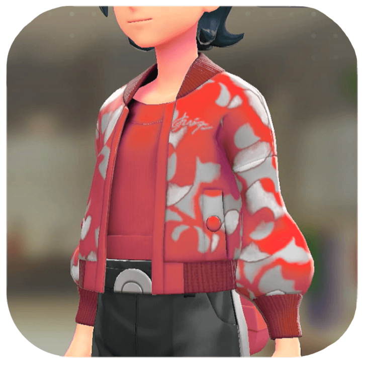 Pokemon Z-A - Blouson and Off-Shoulder Set Red Spray | Vivid Red M
