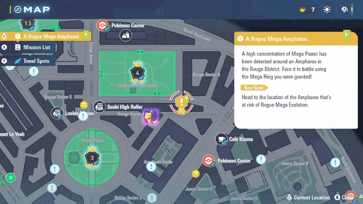Rogue Mega Ampharos Map Location