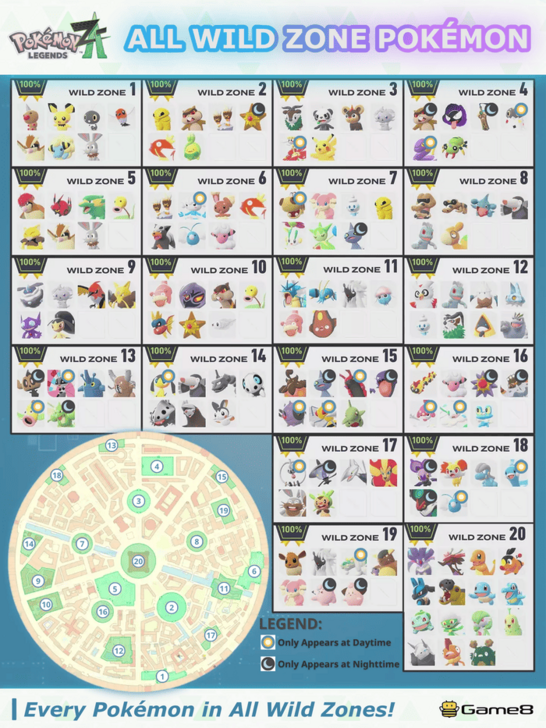 Pokemon Legends Z-A Wild Zones Infographic Map