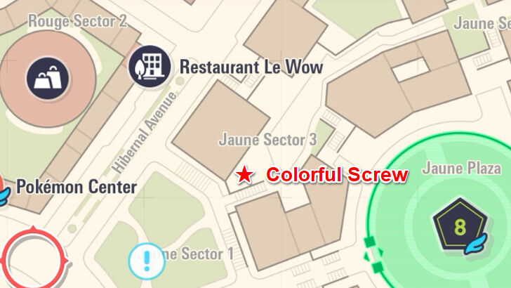 Colorful Screw 83 Map Location