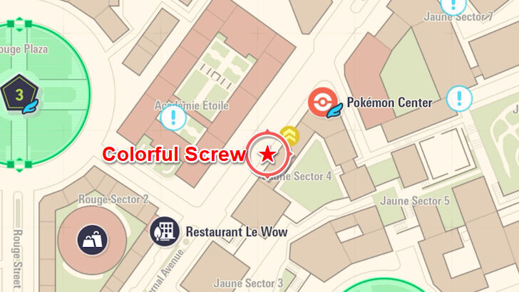 Colorful Screw 86 Map Location