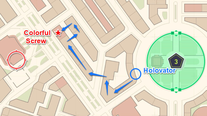 Colorful Screw 62 Map Location