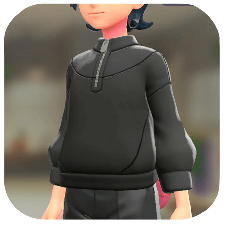 Pokemon Z-A - Leather Mix Pullover Black Leather M
