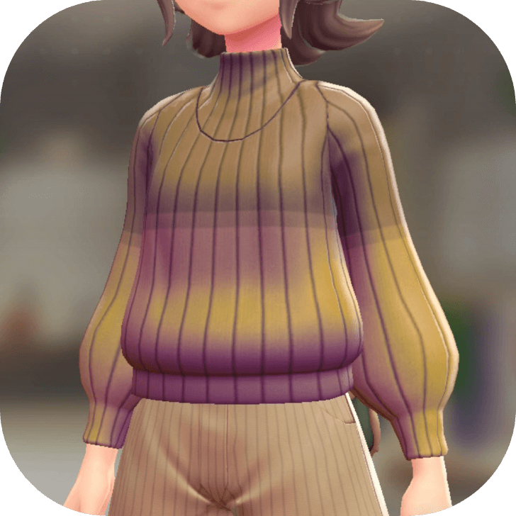 Pokemon Z-A - Two-Tone Turtleneck Sweater Ocher / Yellow F