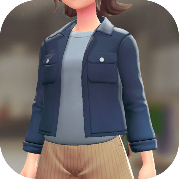 Pokemon Z-A - Shacket and T-Shirt Set Indigo Denim | Light Blue F