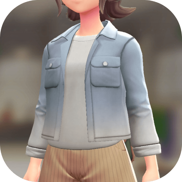 Pokemon Z-A - Shacket and T-Shirt Set Bleached Denim | White F