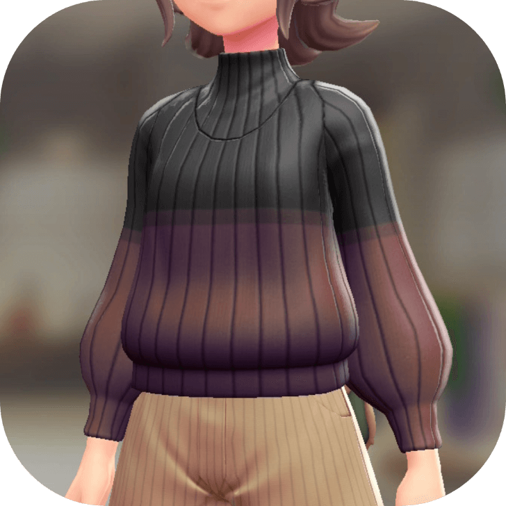 Pokemon Z-A - Two-Tone Turtleneck Sweater Black / Red F